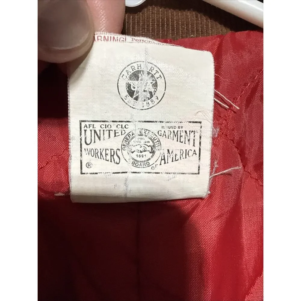 VTG Carhartt Detroit Quilted Lined Child Youth Boys Canvas Jacket Y20 10 USA